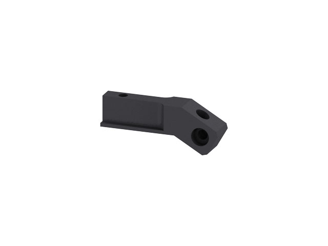 Extension 40, angulated, bottom, 40mm, black