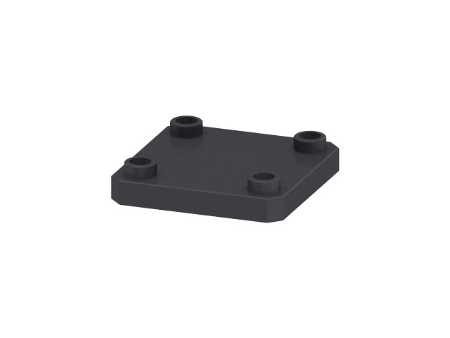 Connection Plate 25 70x70, black