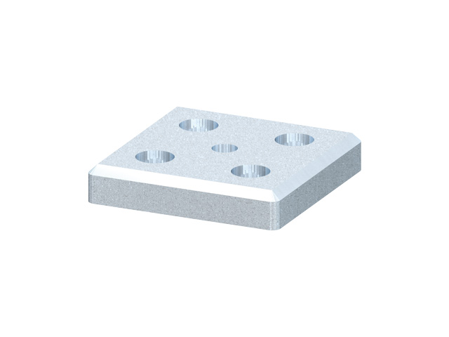 Foot Plate 80x80 M12, zinc-plated