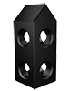 Deltablock 25x25x62,5 120°, black