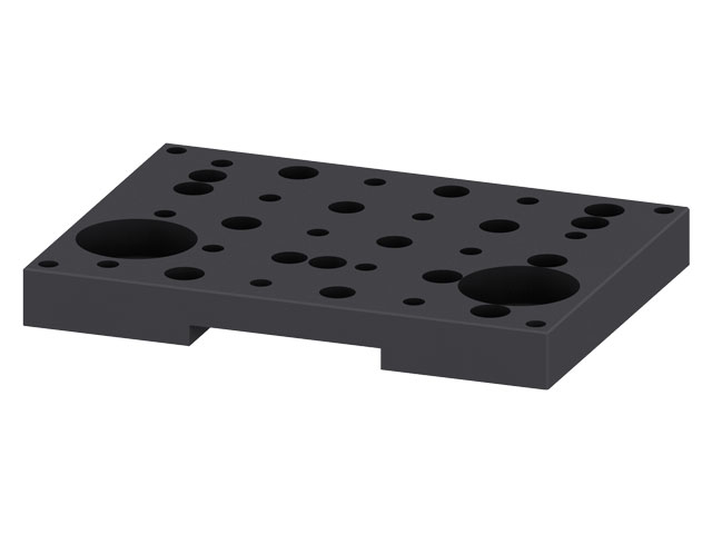 Adapter Foot Plate 25 275x200x30, black