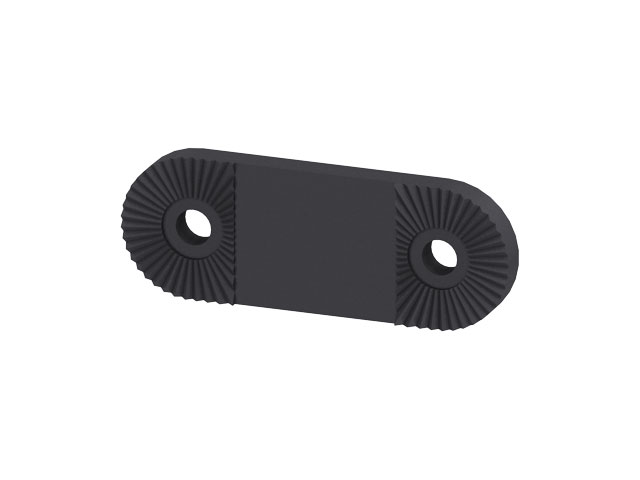 Extension Clip 70mm, toothing, black