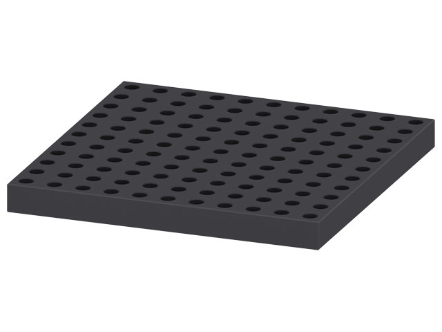 Matrix Plate 440x440x40, precision holes, black