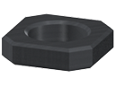 Mounting plate R40 40x40x8,5, black