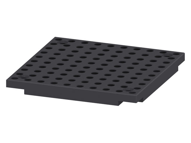 Matrix Base Plates 250x250x25, precision holes, black