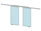 Double Sliding Door For Frame Element 80x80