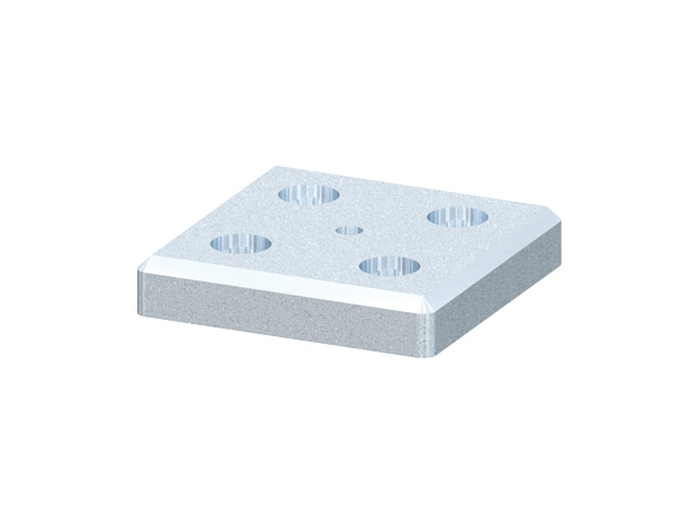Foot Plate 80x80 M 8, zinc-plated