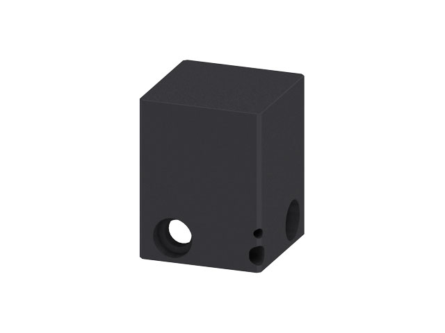 Contour piece for the 3 axis adjustment Block 50x50x62, black