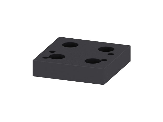 Base Plate 80x80 for Joint Arm System, black