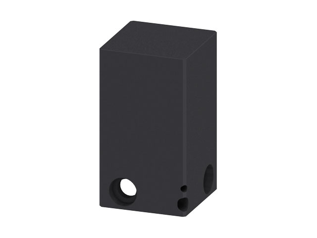 Contour piece for the 3 axis adjustment Block 50x50x87, black