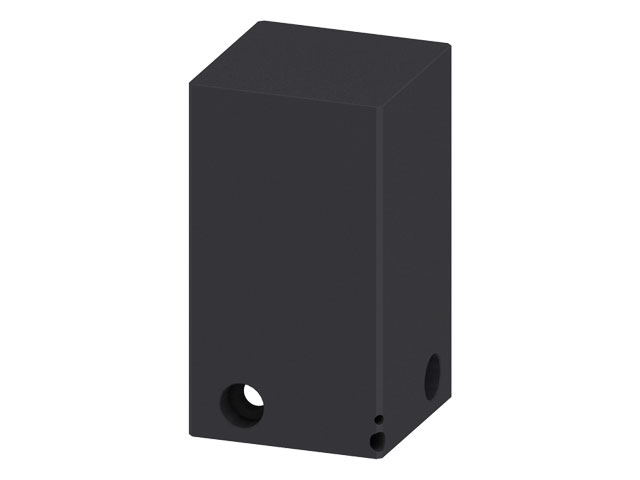 Contour piece for the 3 axis adjustment Block 80x80x135, black