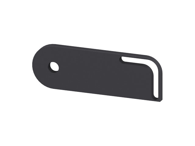 Extension arme 100mm, with hole pattern, black