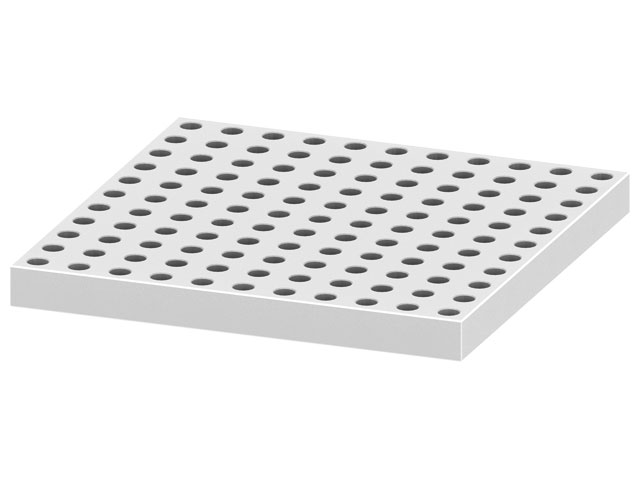 Grid base Plate 440x440x40, precision holes