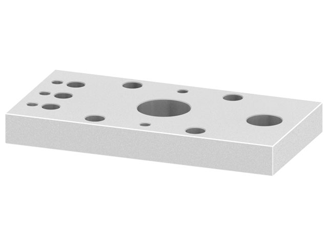 80x160x18 For Mounting Plate Contour Piece