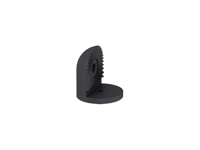 Fastener Support D12,5, toothed, black