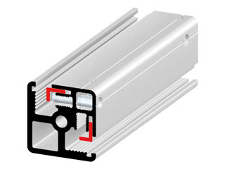 Clamp Profile 40 90°, with strips