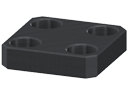 Mounting plateR40 80x80x16 black