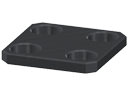 Mounting plate R40 80x80x8,5 black