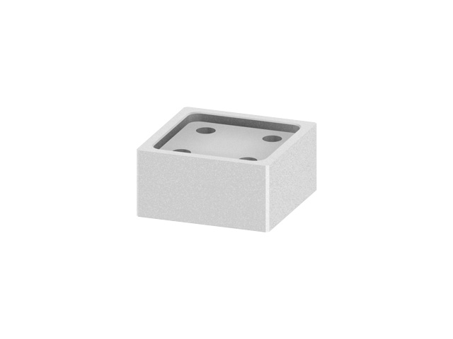Connection Block for 3 axis adjustment unit - top end 12.5H7 mount