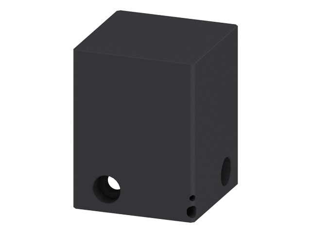 Contour piece for the 3 axis adjustment Block 80x80x95, black