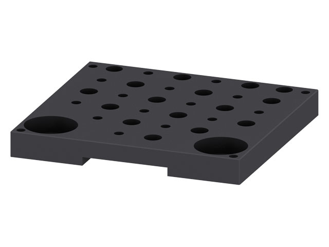Adapter Foot Plate 40 250x270x30, black