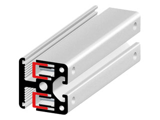 Clamp Profile 40 180° with strips