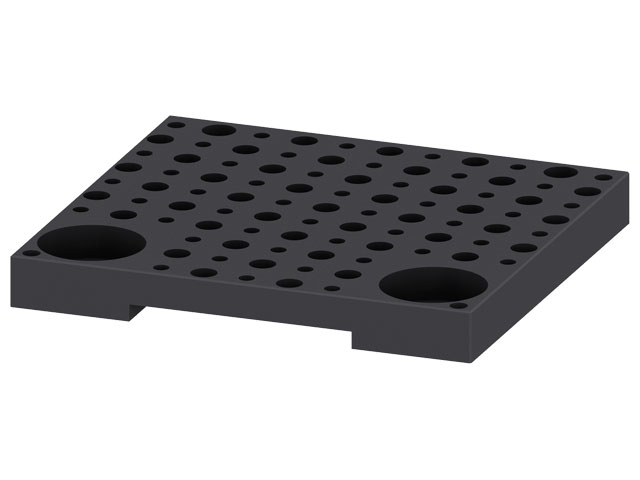 Adapter Foot Plate 25 250x270x30, black