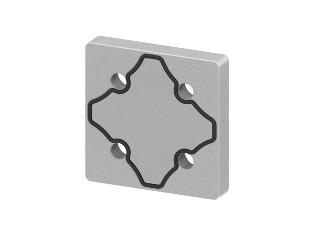 Pneumatic End Plate 80x80 std. Profile