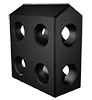 Deltablock 25x50x56,25 120°, black