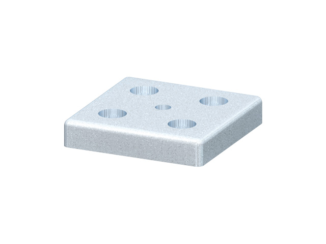 Foot Plate 80x80 M10, zinc-plated